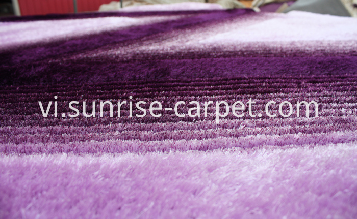 Silk 3D &4D Shaggy Rug Purple